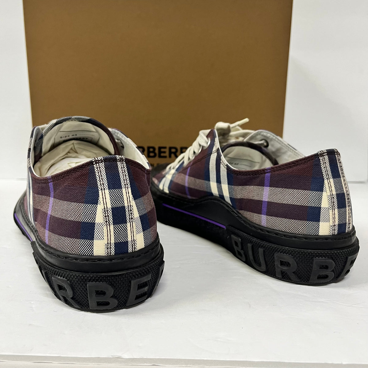 MENS Burberry Check Cotton Low Men Sneaker Size 10 – Sandy's MENS Burberry Check Cotton Low Men Sneaker Size 10 – Sandy's