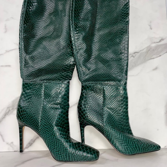 ALDO Oluria Green Knee High Boots Size 8 - Sandy's Savvy Chic Resale Boutique