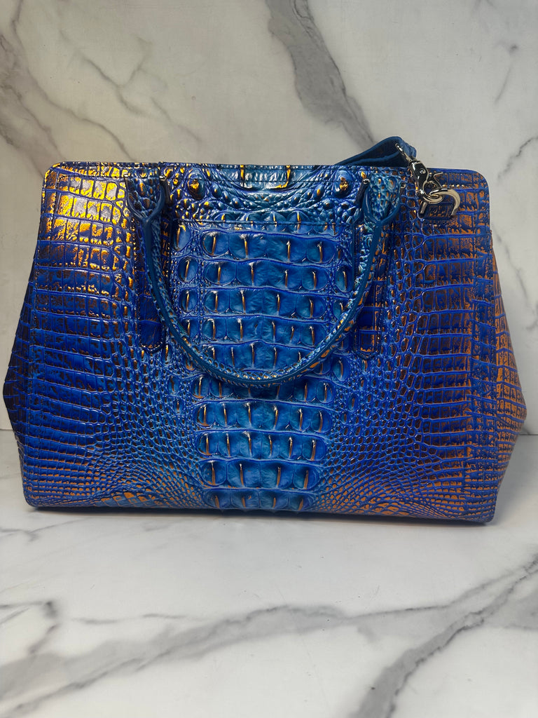 Brahmin Small Finley Azure Blue Satchel - Sandy's Savvy Chic Resale Boutique