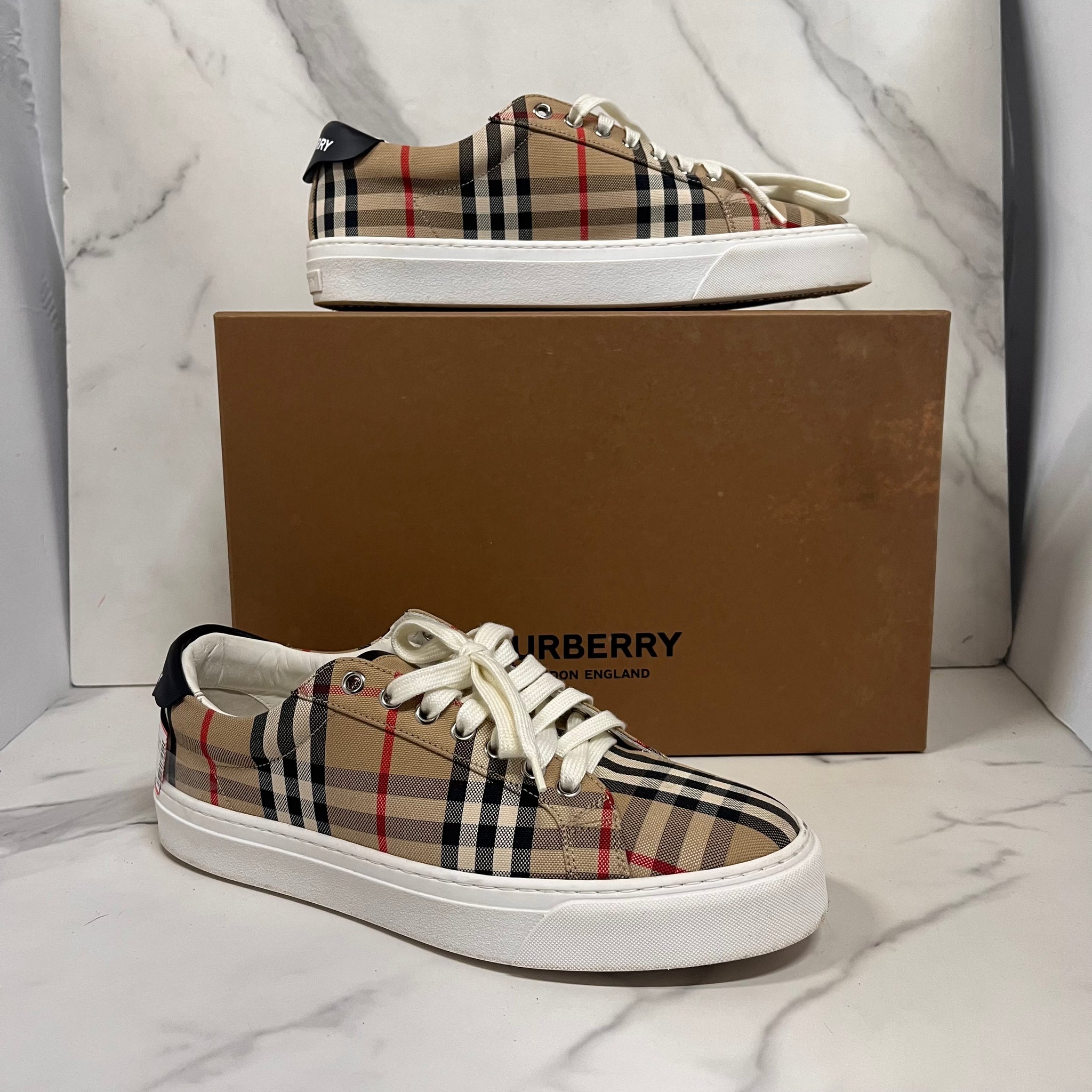 MENS Men's Burberry Rangleton Check Archive Shoes Size 8
