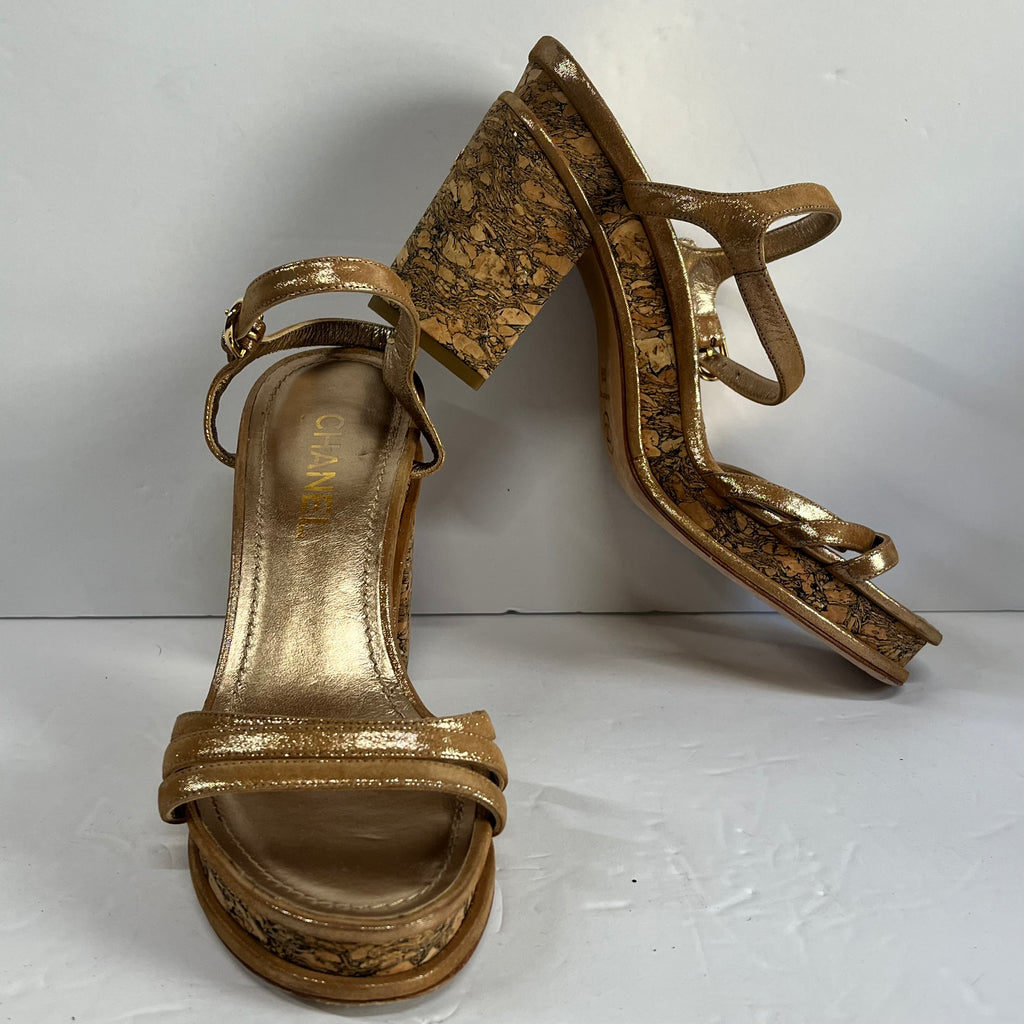Chanel Cork Heels Size 8.5 - Sandy's Savvy Chic Resale Boutique