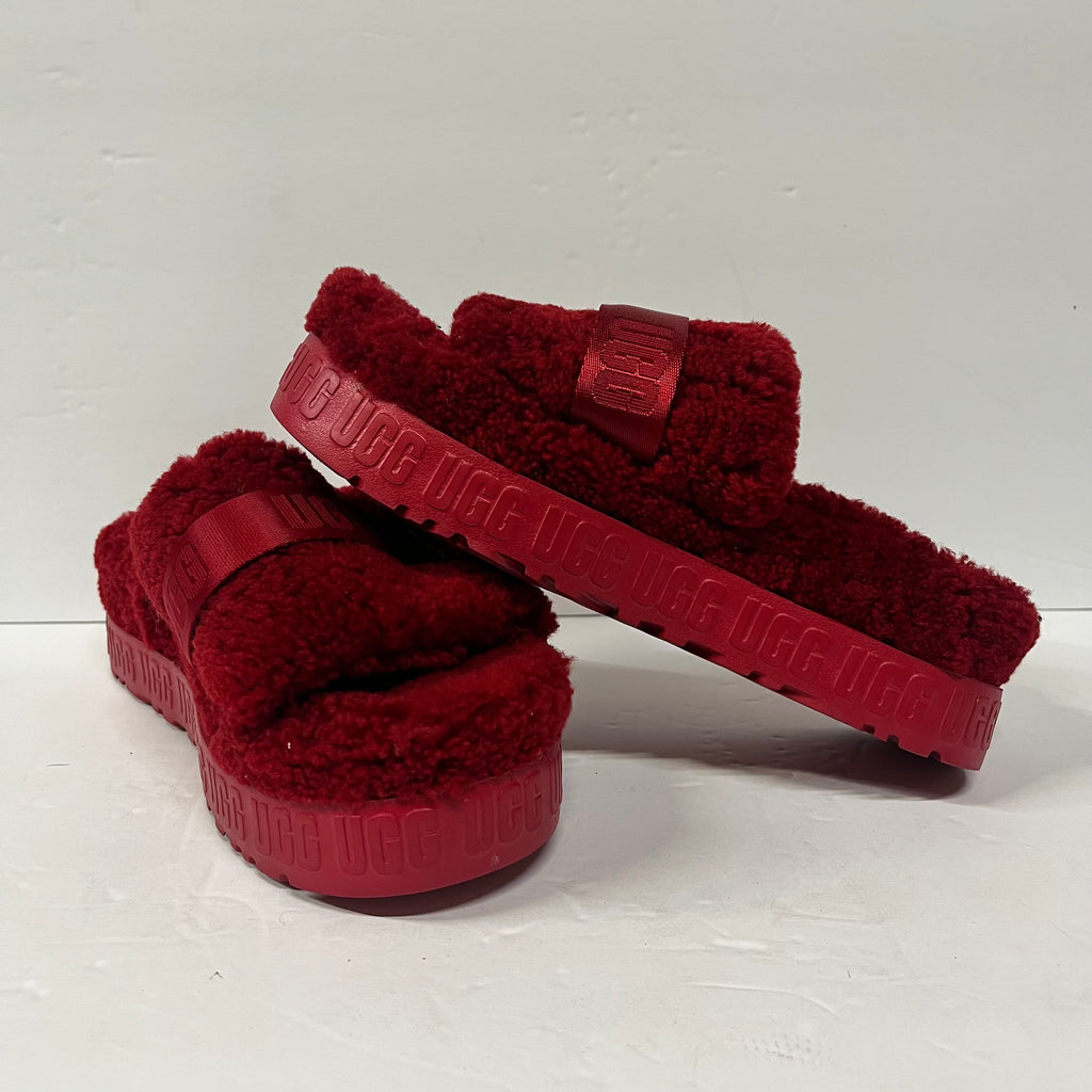 UGG Red Flufitta Sandal Size 7 - Sandy's Savvy Chic Resale Boutique