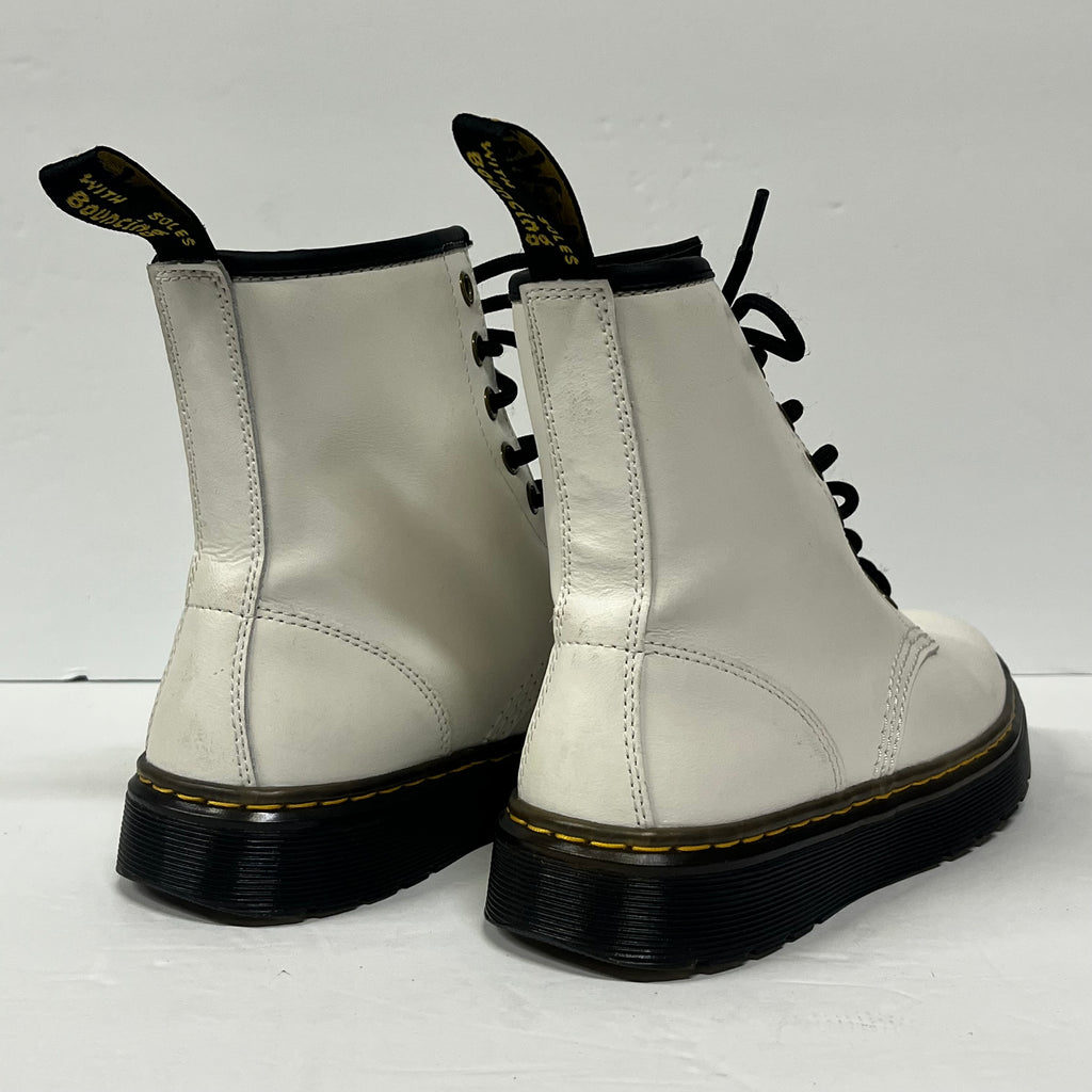 Dr Martens Zavala White Combat Boots Size 5 - Sandy's Savvy Chic Resale Boutique