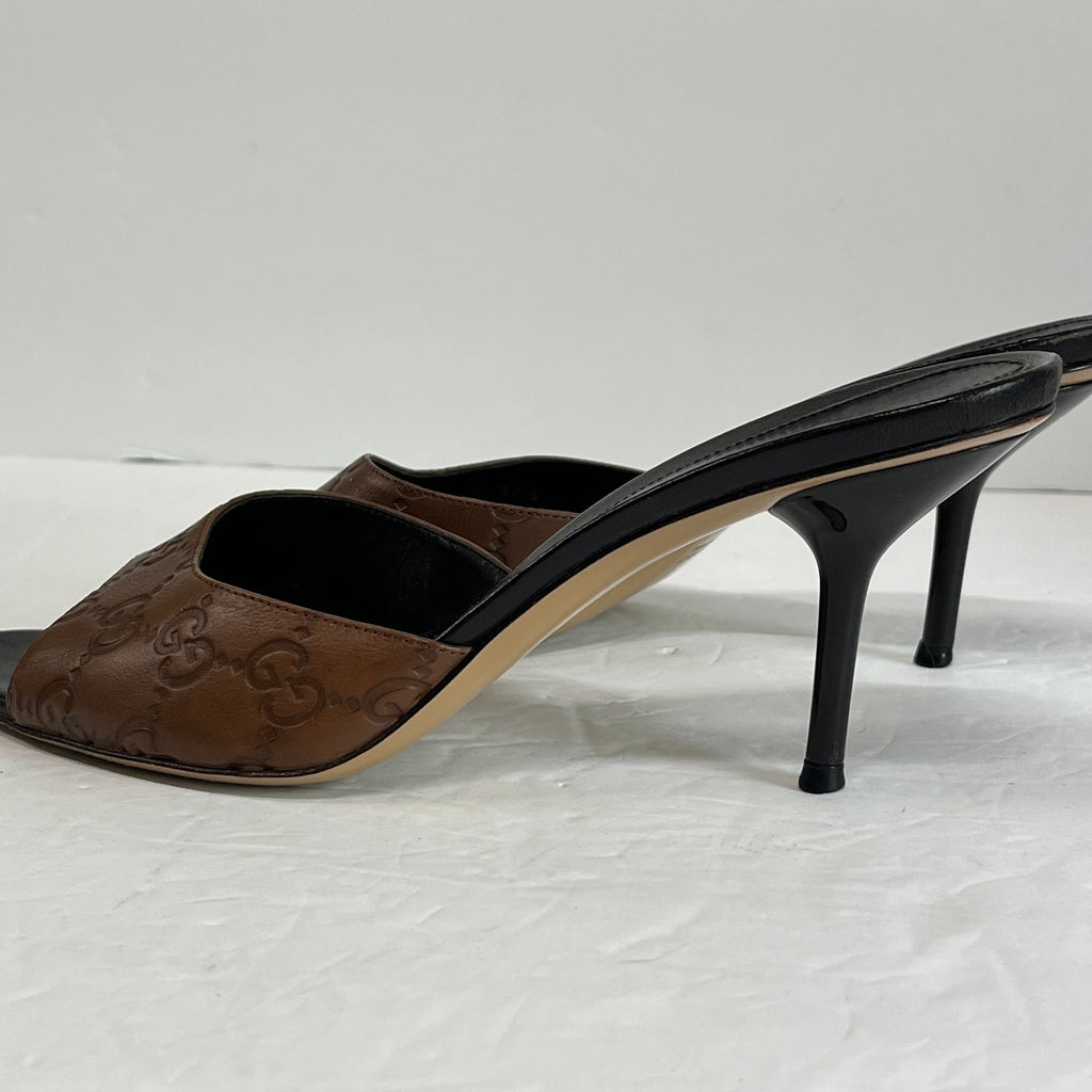 Gucci Aleppo Peep Toe Sandals Size 7 - Sandy's Savvy Chic Resale Boutique