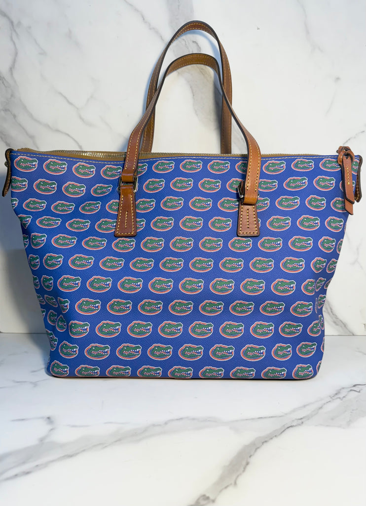 Dooney & Bourke Collegiate Zip Top Shopper - Sandy's Savvy Chic Resale Boutique