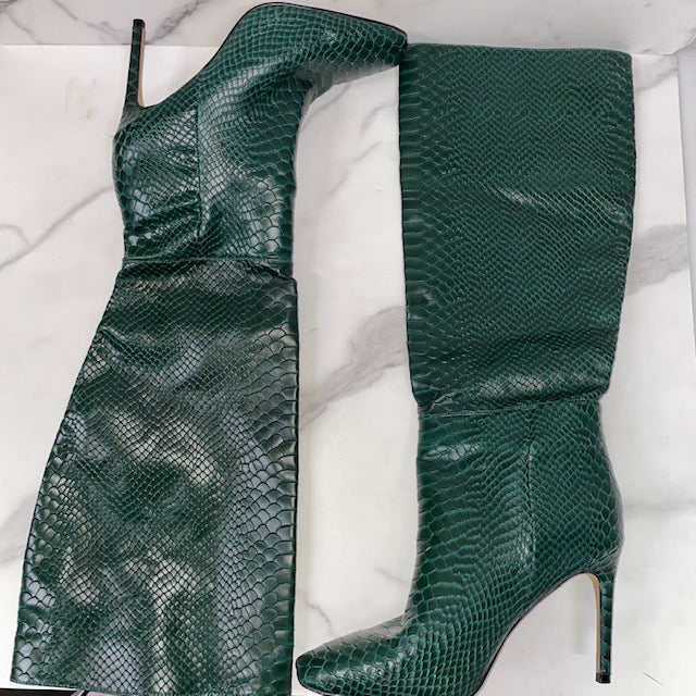 ALDO Oluria Green Knee High Boots Size 8 - Sandy's Savvy Chic Resale Boutique