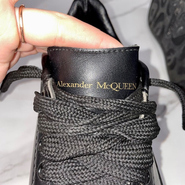 Alexander McQueen Oversized Leather Sneakers Size 8.5 - Sandy's Savvy Chic Resale Boutique